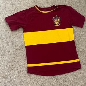 NWOT Kids Burgundy and Yellow Emblem Tee